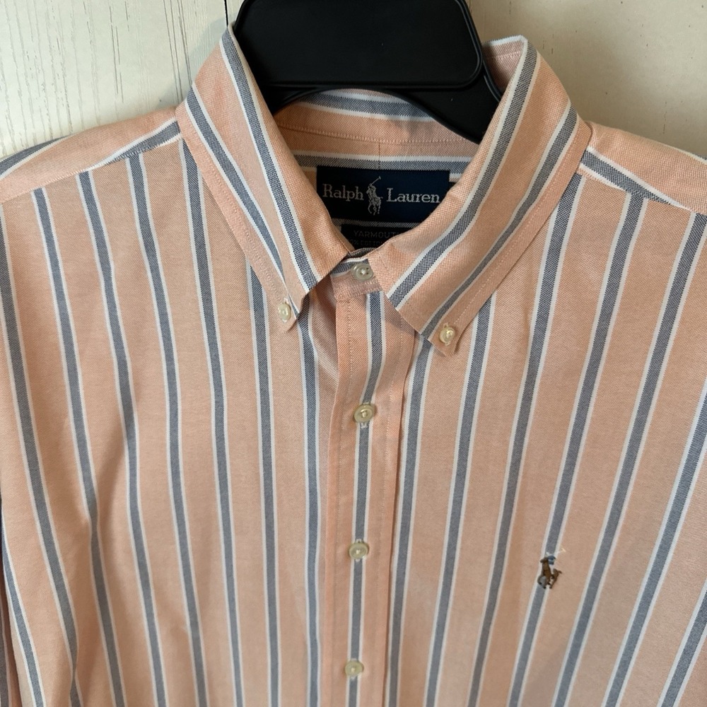 Polo Ralph Lauren Mens Yarmouth 100% Cotton Shirt 16 32/33 Stripes